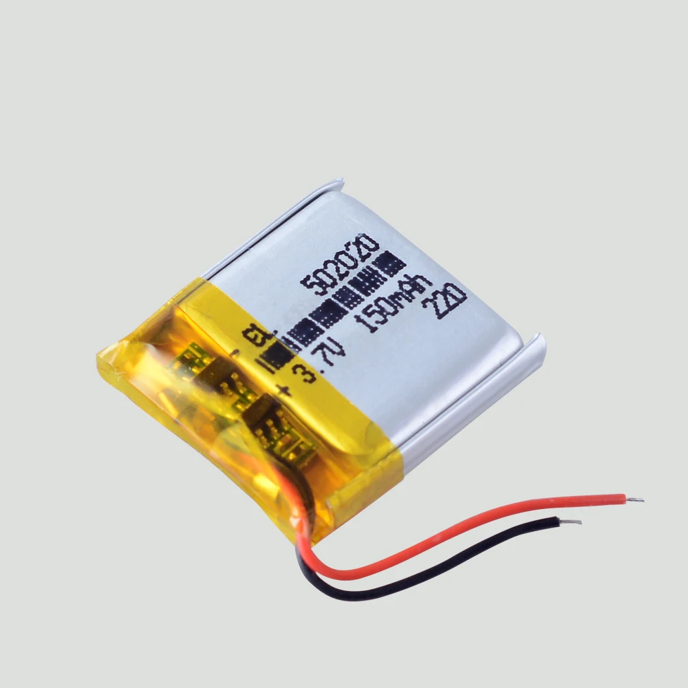 502020  150mAh Lithium Polymer Battery FOR  MP3 TWS EARBUDS Speaker Smart Watch Earphone Headphone TOYS