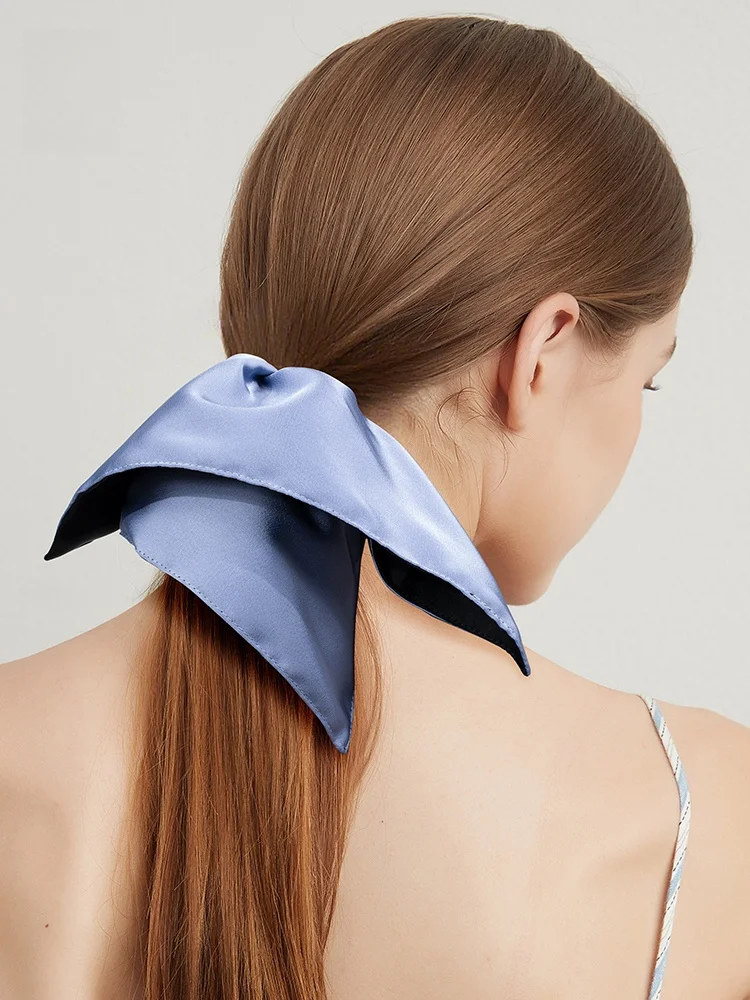 dainei-カラーブロックスクエアヘアネクタイ女性のための高ポニーテールヘアバンドファッショナブルなヘアアクセサリーオリジナルデザイン新着