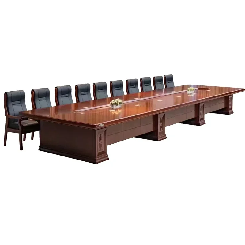 

Краска для конференций из шпона, большая комбинированная краска для офиса и стула, высококачественная прямоугольная длинная конференция