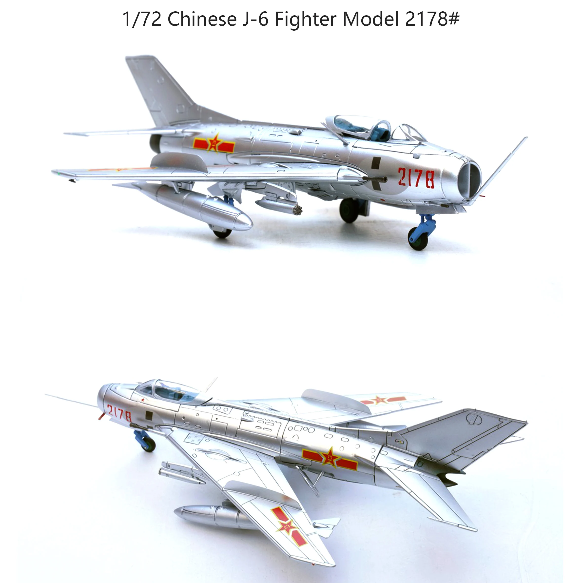 1/72 Chinese J-6 Fighter Model 2178#  Alloy finished product collection model