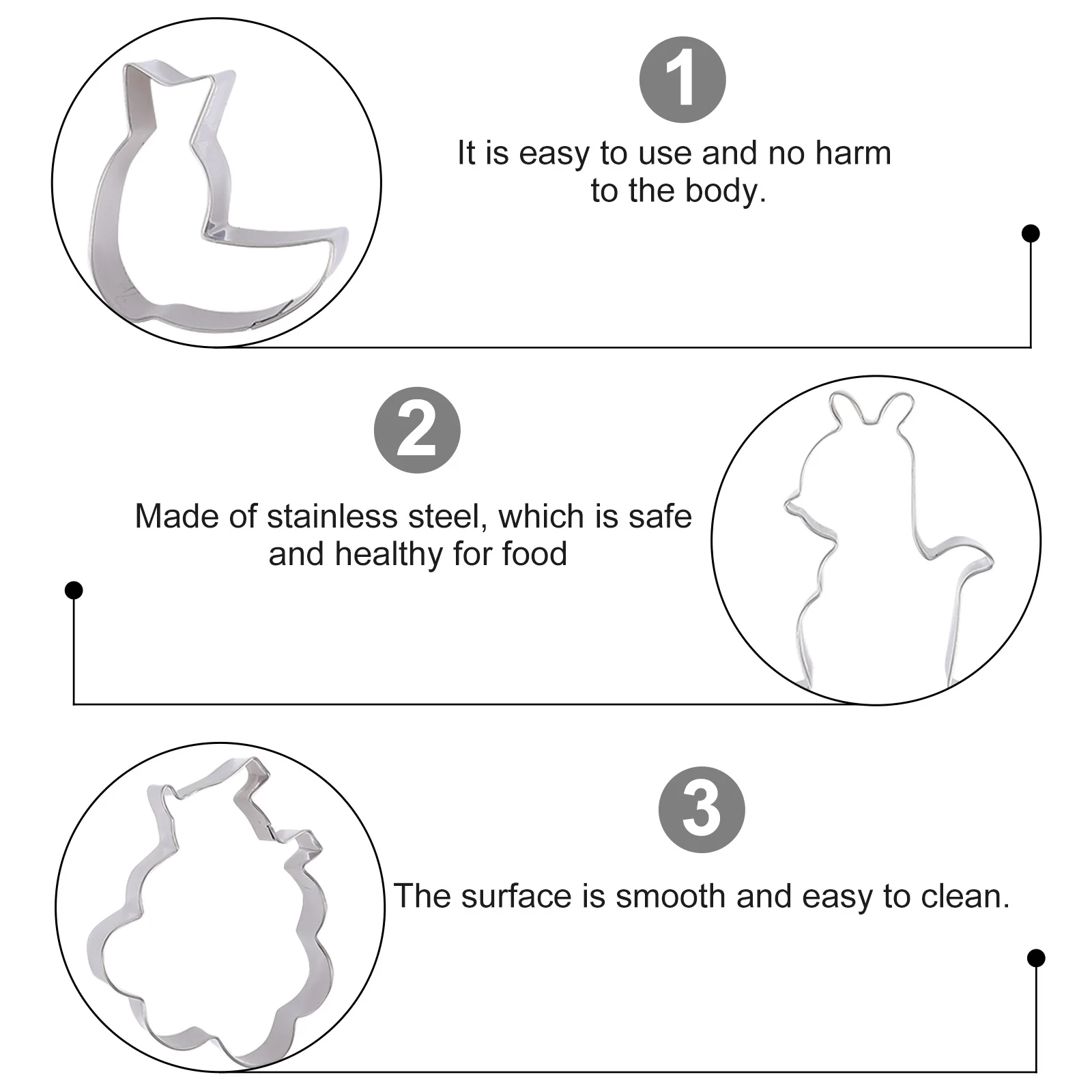 

9Pcs Animal Shape Cookie Cutter Biscuit Mold DIY Baking Accessories Stainless Steel Creative Fondant Cake Party Molds