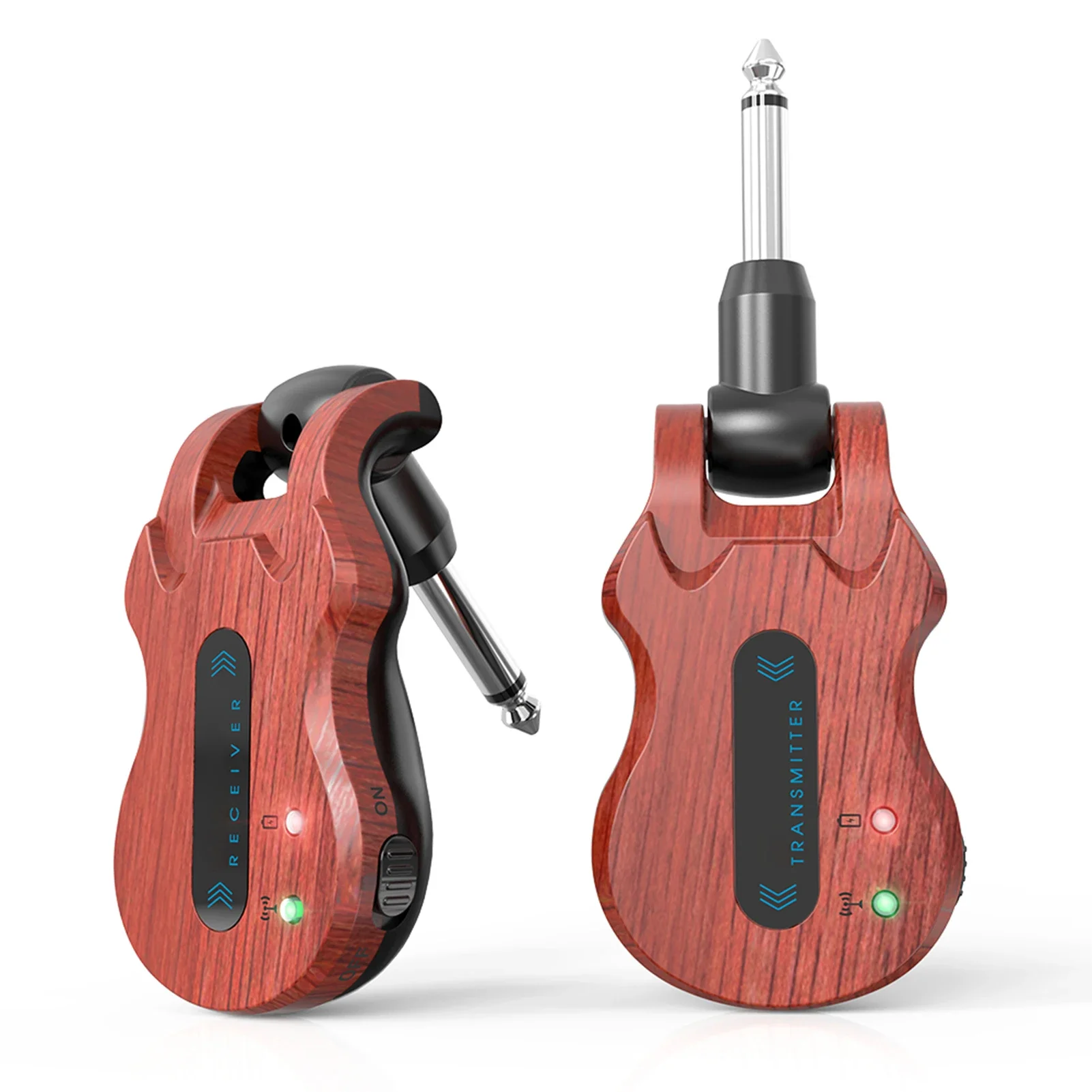 ammoon Wireless Guitar System Audio Digital Guitar Transmitter Receiver Built-in Rechargeable Battery 100 Feet Transmission