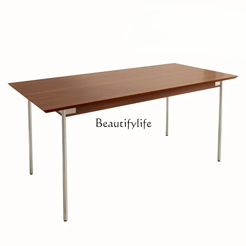 

FG26Nordic Ancient Style Solid Wood Dining Table Simple Rectangular Conference Table