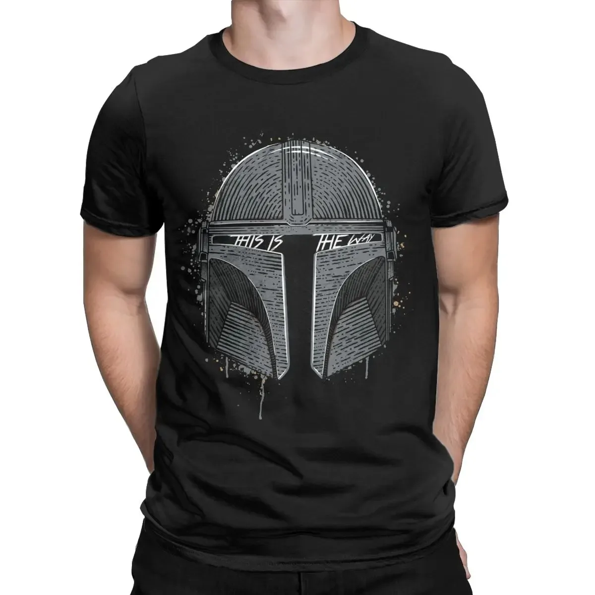 This Is The Way The Mandalorian T Shirt for Men\'s Pure Cotton T-Shirt Crew Neck Tee Shirt Short Sleeve Clothing Plus Size Tops