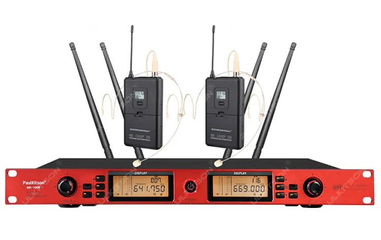 Paulkitson MK-1000 True Diversity Drahtloses Mikrofonsystem 640-690MHz Dual-Handmikrofon UHF Stabiles Signal für Karaoke Live – Detail 13