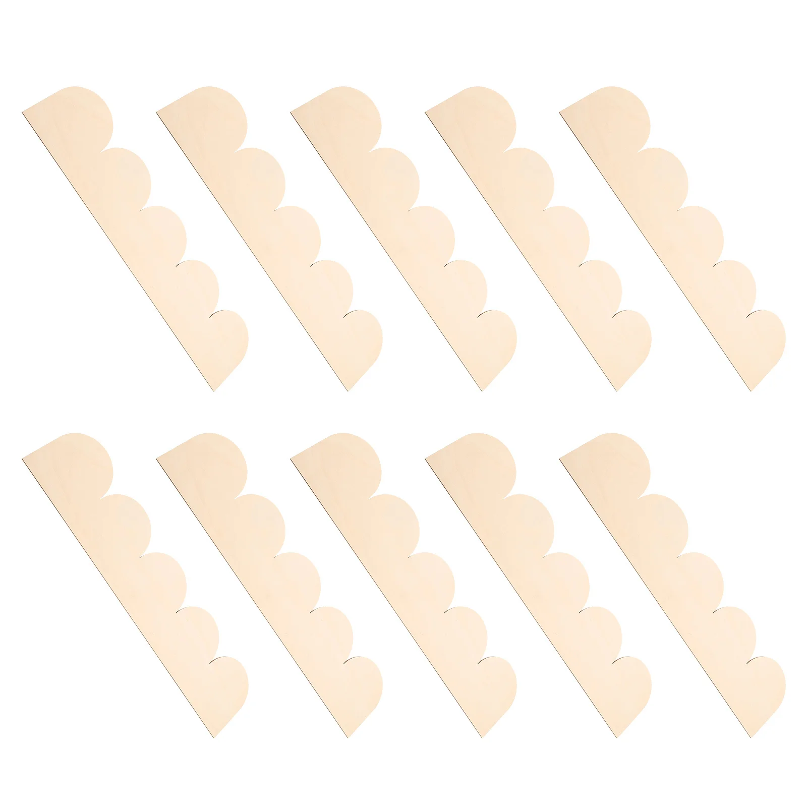 

12Pcs Decorative Wood Trim Molding - Scalloped Unfinished Strips for DIY Cabinet Shelf Wall Frame Furniture Edge Enhancement