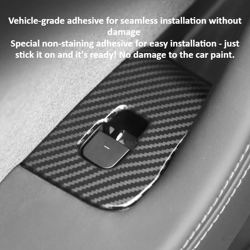 For Tesla Model Y Launch/Juniper 2026+ Window Glass Lift Button Sticker Trim Panel Switch Cover Decorative Auto Car Accessories