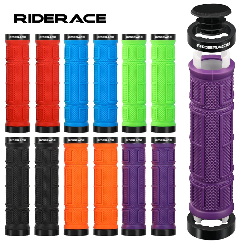 

Bicycle Handlebar Cover Double-Sided Locking Ring Mountain Bike Grips Rubber Non-Slip Shockproof MTB Cuffs Cycling Accessories