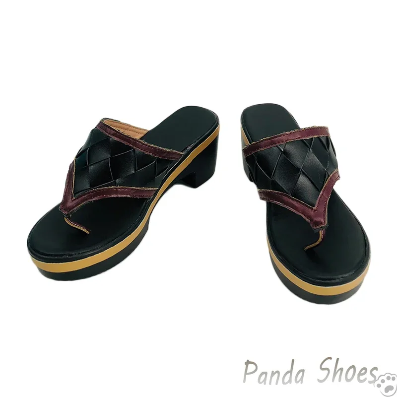 أحذية جينشين إمباكت كوكي شينوبو التأثيرية لعبة أنيمي كوس قباقيب أحذية لعبة أزياء تنكرية أحذية الدعامة لحفلات الهالوين