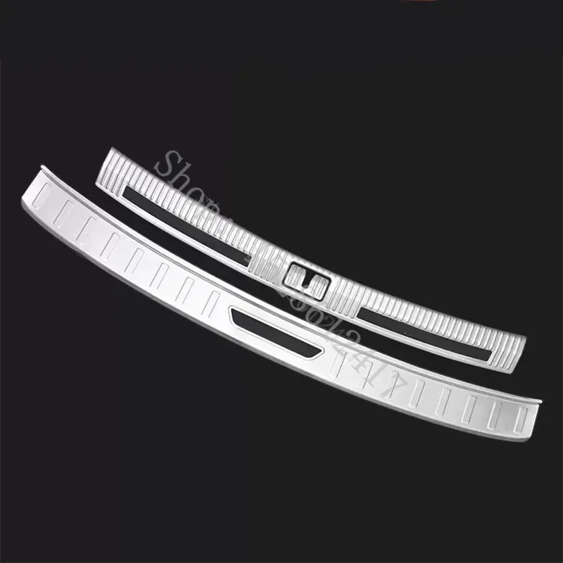 For VW Volkswagen Tiguan MK2 2017 2018 2019-2023 Rear Door Bumper Protector sill plate/ Trunk Tread Plate Trim Car Accessories