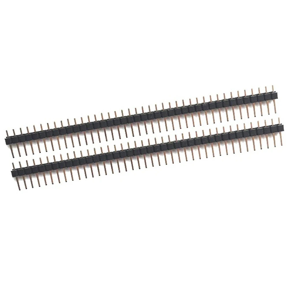 Single Row 40PIN Male Connector Set with 2.54mm Spacing for PCB Board Connection Copper Contacts for Electronics Use
