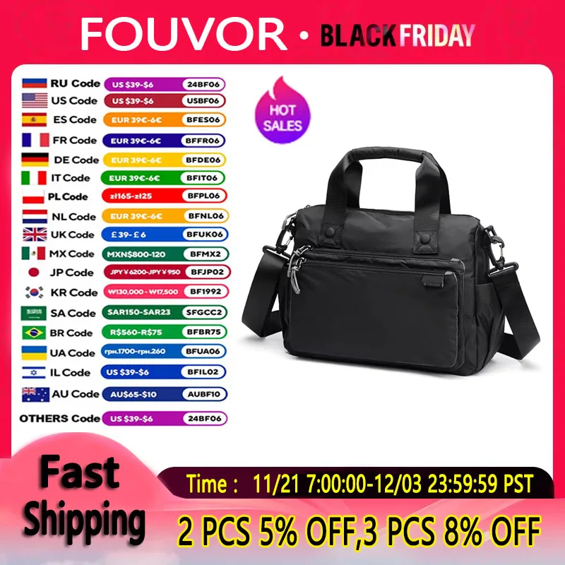 Fouvor Large Capacity Tote Bag Women 2024 New Designer Luxury Hand Bag Ladies Waterproof Travel Shoulder Messenger Bag 2802-17