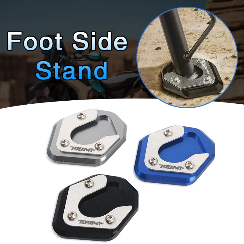

Motorcycle CNC Foot Side Stand Pad Plate Kickstand Enlarger Support Extension For 650MT 700MT CLX700 650TR-G 700 CL-X