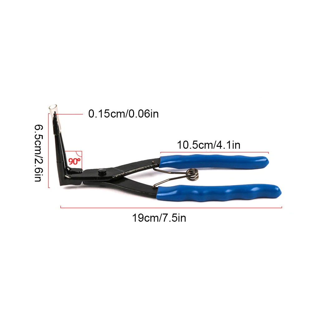 Long Nose Bent Retaining Clip Circlip Removal Tool Snap Ring Pliers 90° Bent Nose Spring Loaded 90 Degree Circlip