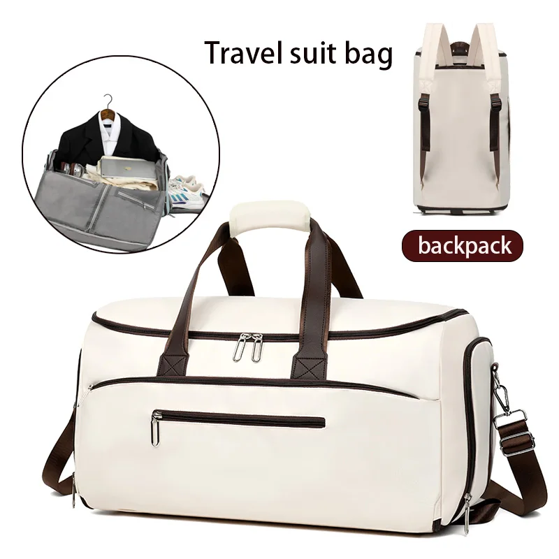 

High Quality Nylon Men's Suit Bag Large-Capacity Double-Shoulder Travel Handbag for Business Trips & Fitness Storage