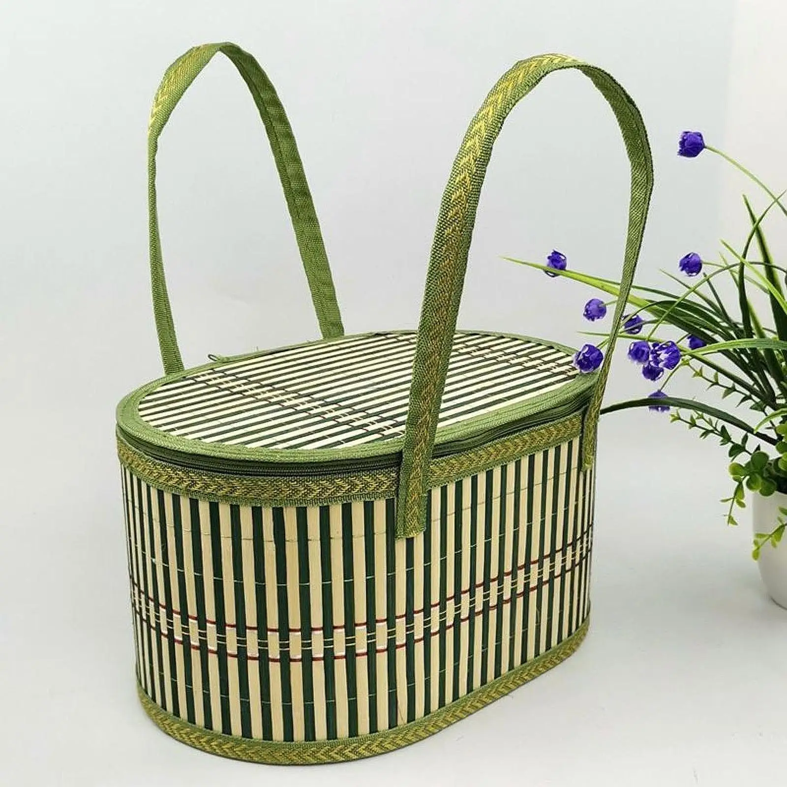 

Bamboo Woven Basket Versatile Gift Wrapping Basket for Bread Pastry Fruit