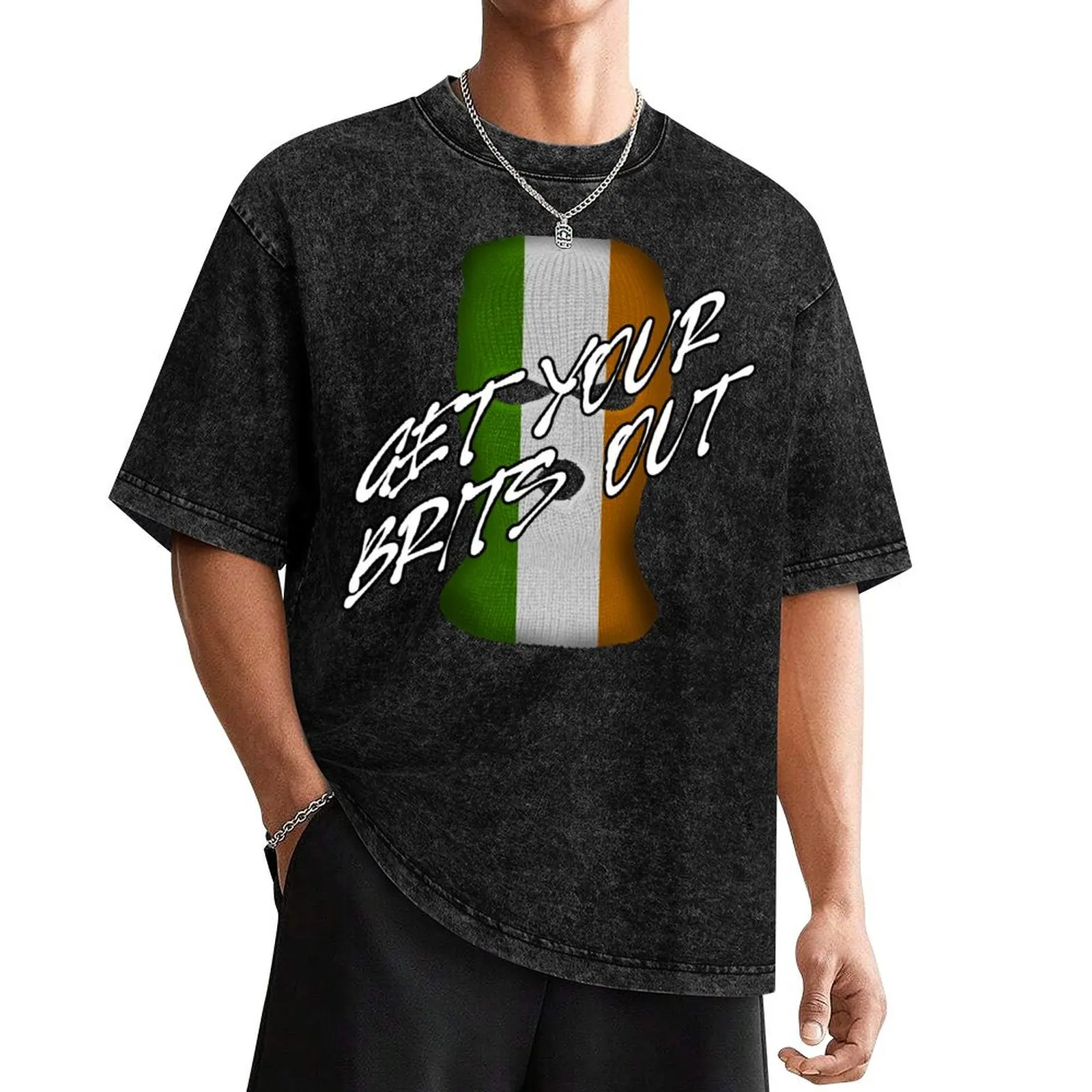 

Kneecap - Get Your Brits Out T-Shirt cotton graphic tees graphic t shirts vintage t shirts Men's t-shirt