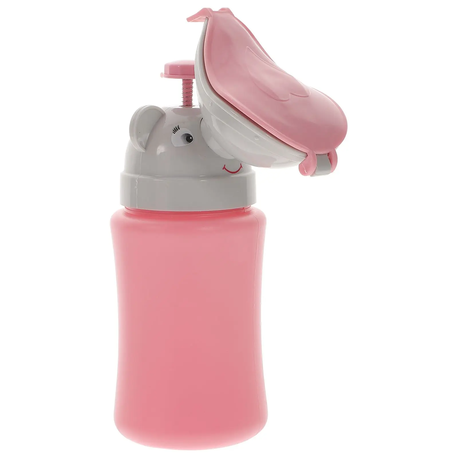 

Portable Urinal Bottle Car Potty for Kids Girls Boys Travel Toddler Pee Pink Lightweight No Leakage Cartoon Design Easy Clean