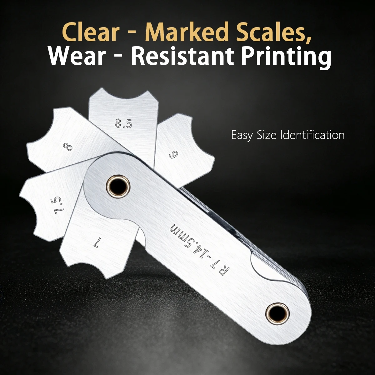 Radius Template R Gauge R1-6.5/7-14.5/15-25/25-50/52-100 Radius Gauge Plate External Internal Concave Convex Measuring Tool