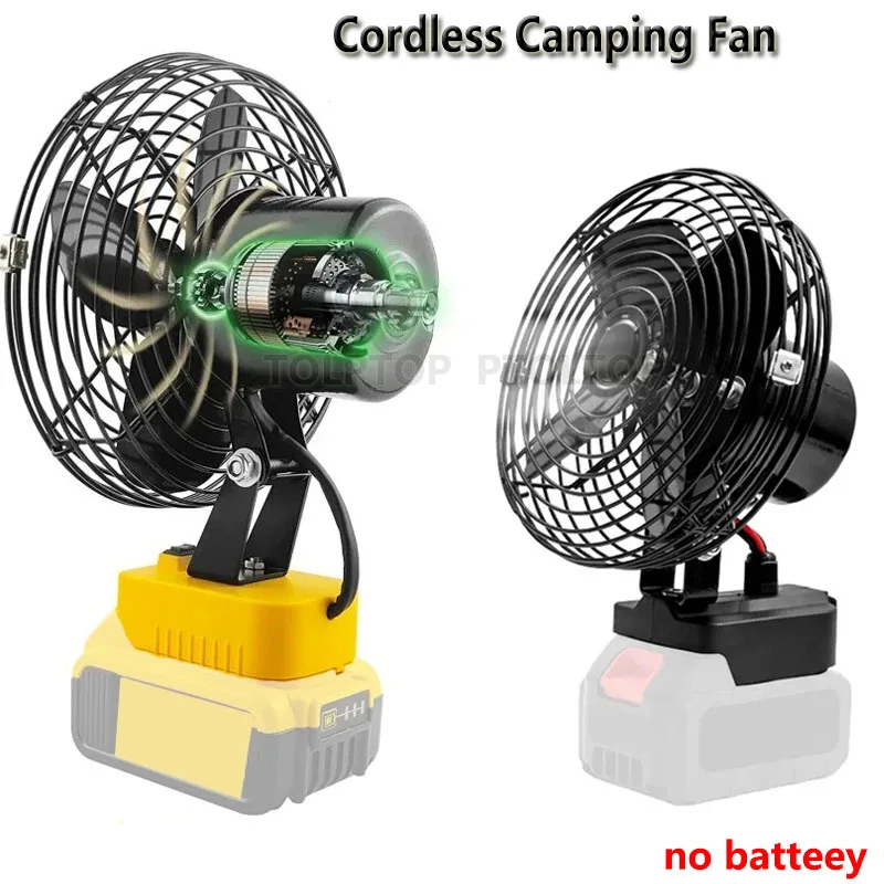 

NEW Cordless Workshop Jobsite Portable Strong wind Fan For Dewalt/Makita 20V 18V Li-Ion Battery Cordless Bare Tool Cordless Fan