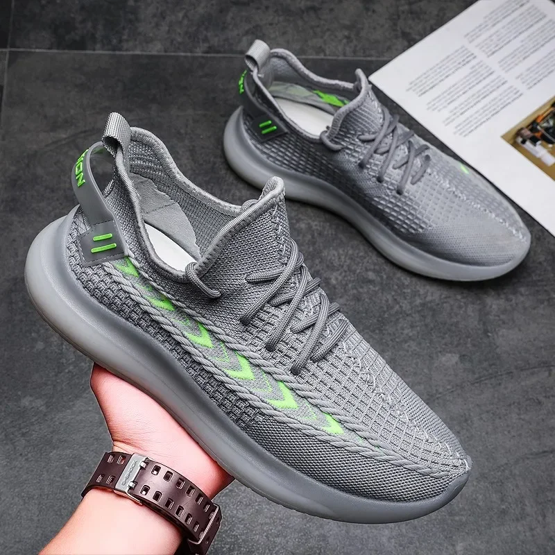 

Men's Shoes 39-44 Fly Weave Mesh Sneakers Summer Breathable Casual Comfortable Coconut Shoes Fashionable Outdoor Versatile Shoes