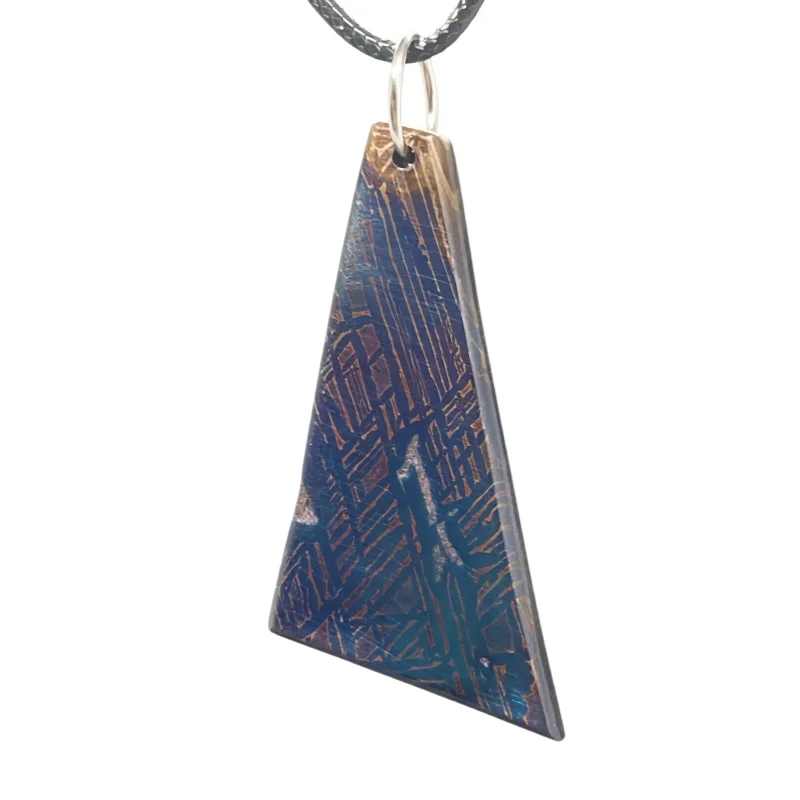 20g Muonionalusta meteorite pendant Natural iron meteorite pendant Meteorite slice Collection -LK233