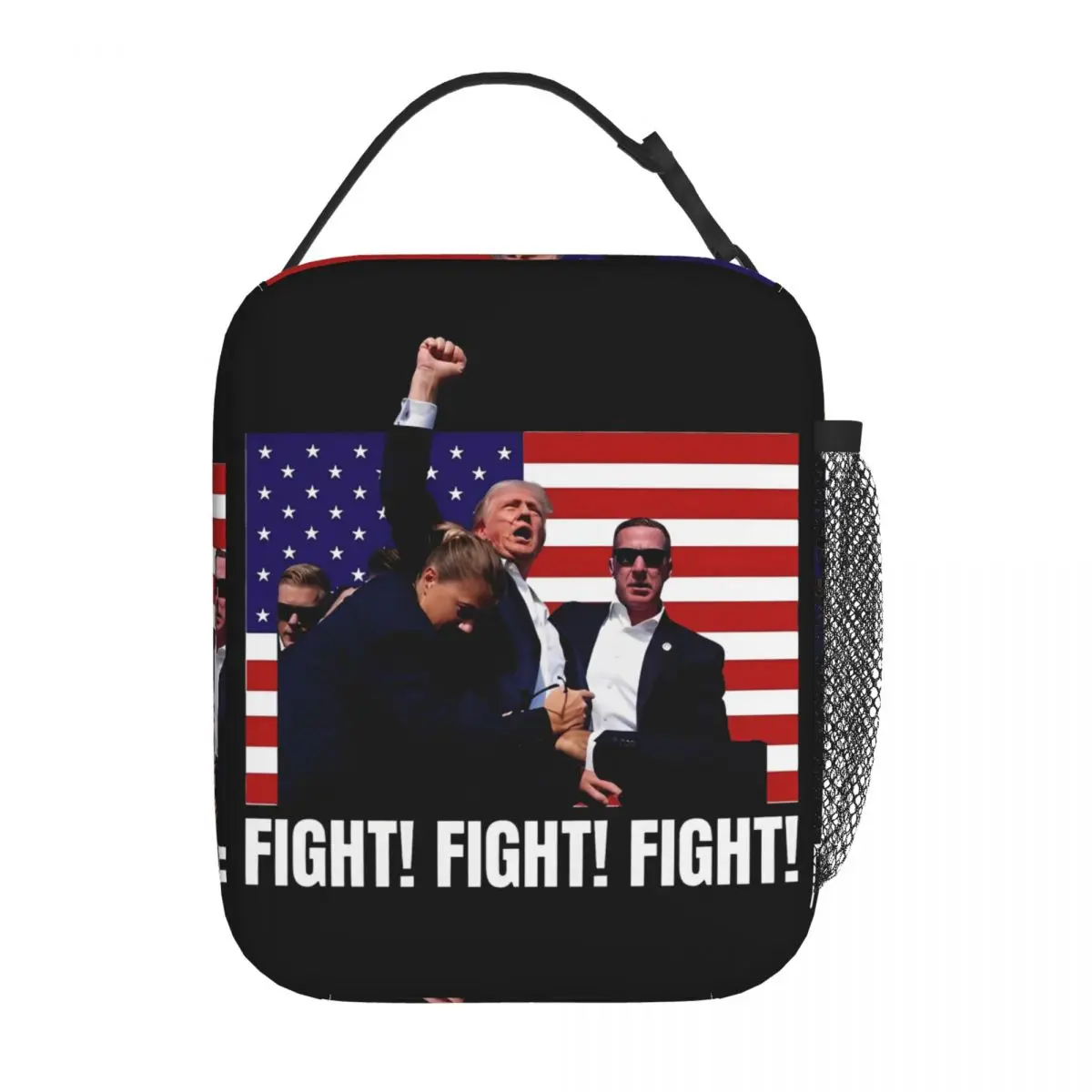 Lunch Box 2024 President Trump Fight Merch falled Shooting Shot Trump Meme Food Box Y2K Thermal Cooler Bento Box per il lavoro