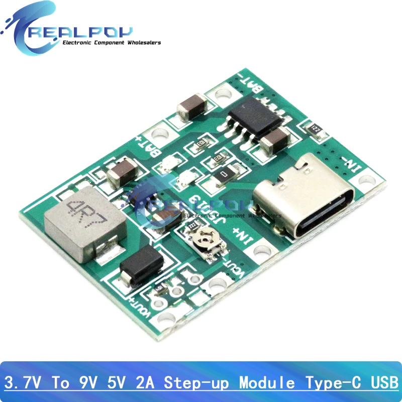 3.7V 9V 5V 2A regulowany krok do 18650 ładowania baterii litowej zintegrowany moduł ładowania Micro/typ-C USB