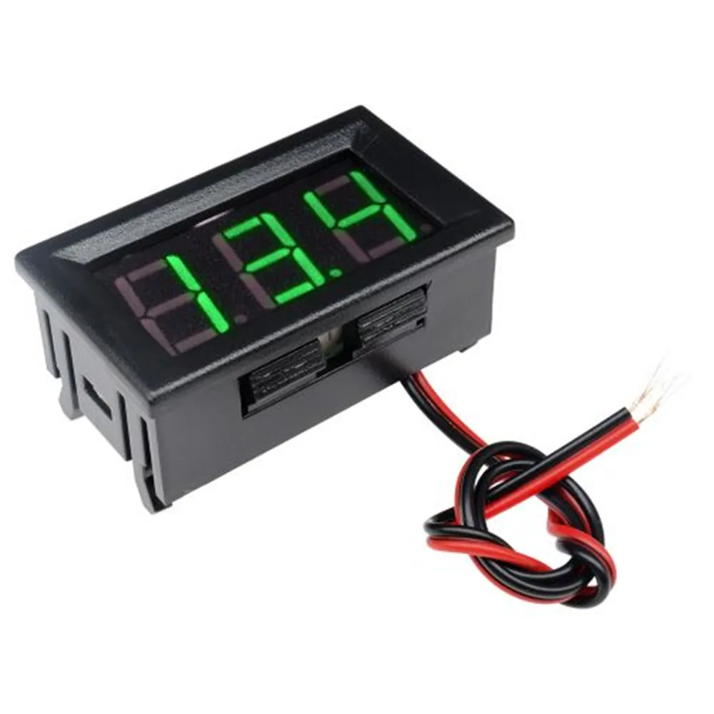 0.56 Inch DC 4.5-30V Digitale Voltmeter Voltmeter Meter LED Display Twee Draaden Voltmeter Rood/Blauw/Groen Voor Motorfiets Auto