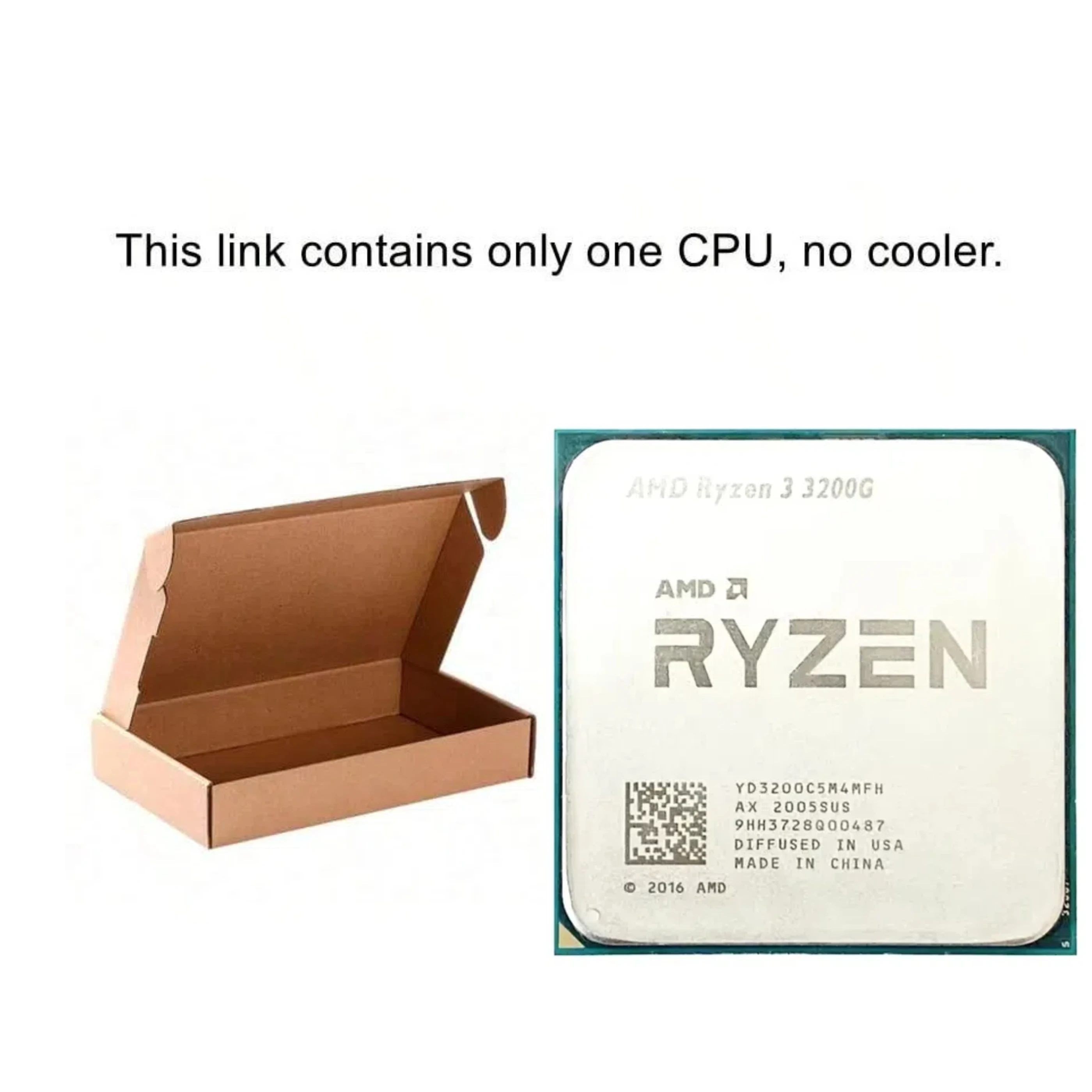 AMD Ryzen 3 R3 3200G プロセッサ 3.6GHz クアッドコア 65W AM4 CPU