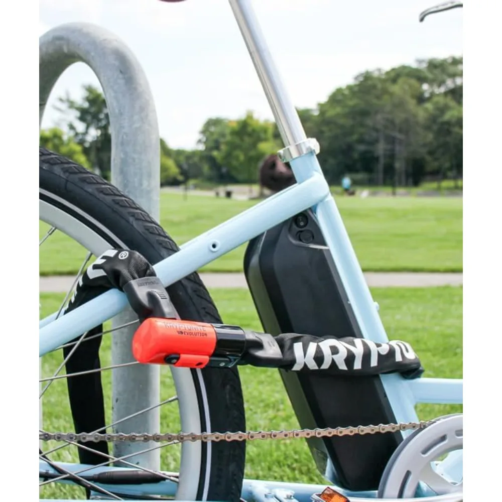 قفل سلسلة دراجات فولاذي بأمان محسن 4 أقدام 10 مم - حماية ذهبية قياسية ضد السرقة