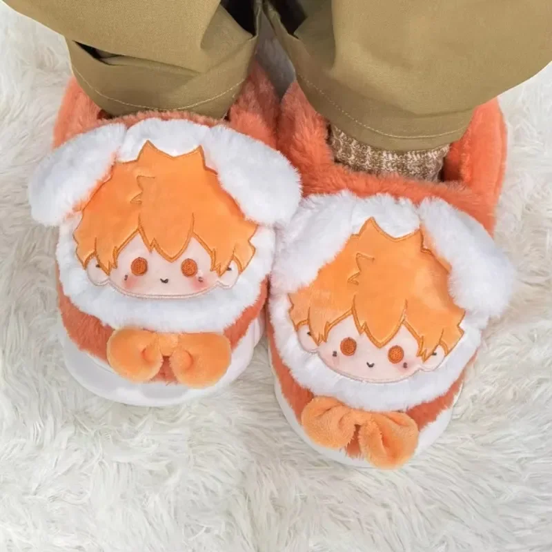 Kei Tsukishima Tadashi Yamaguchi Hinata Shoyo Winter Warmth Anime Cosplay Cartoon Anime Ultra Thick Cotton Slippers Gift