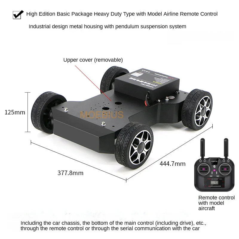 25kg carga ackerman robô carro ros chassi de veículo não tripulado industrial cnc usinagem escudo balanço suspensão omnidirecional carro