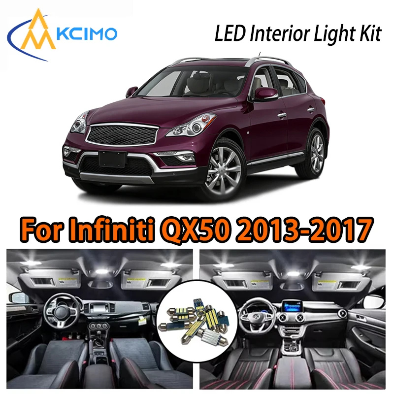 

Two Colors White Ice Blue LED Kit For Infiniti QX50 2013-2017, Super Bright Easy Install Interior Atmosphere