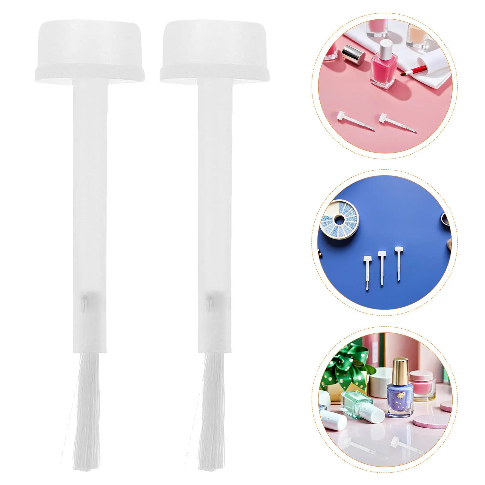 

150Pcs Nail Polish Brush Replacement Soft Bristles Nail Brushes Refill Precise Application for Gel Polish Dip Powder Salon
