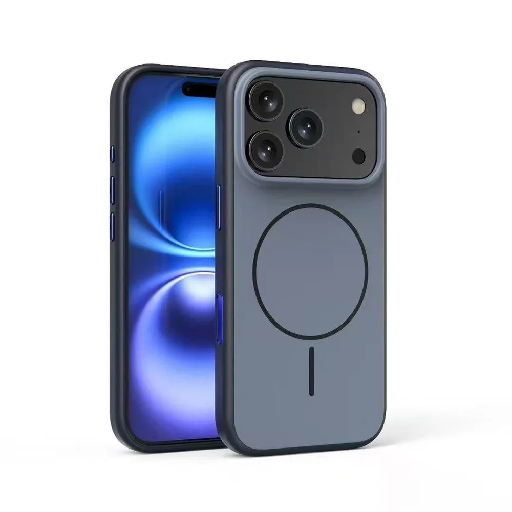 

Чехол высшего качества для iPhone 17 Pro Max Air Magsafe, натуральный двухцветный чехол с процессором столкновений, матовый, удобный, сенсорный, мягкий чехол