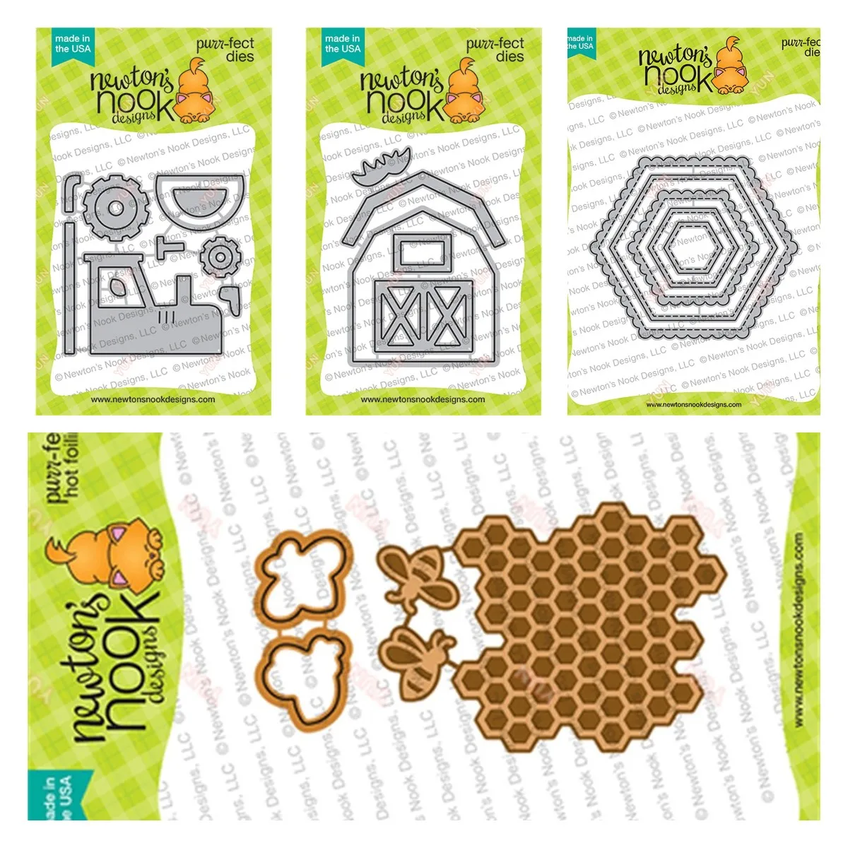 

Tractor Barn Honeycomb 2024 New Metal Cutting Dies Hot Foil Plate DIY Christmas Cards Scrapbooking Diary Decor Embossing Molds