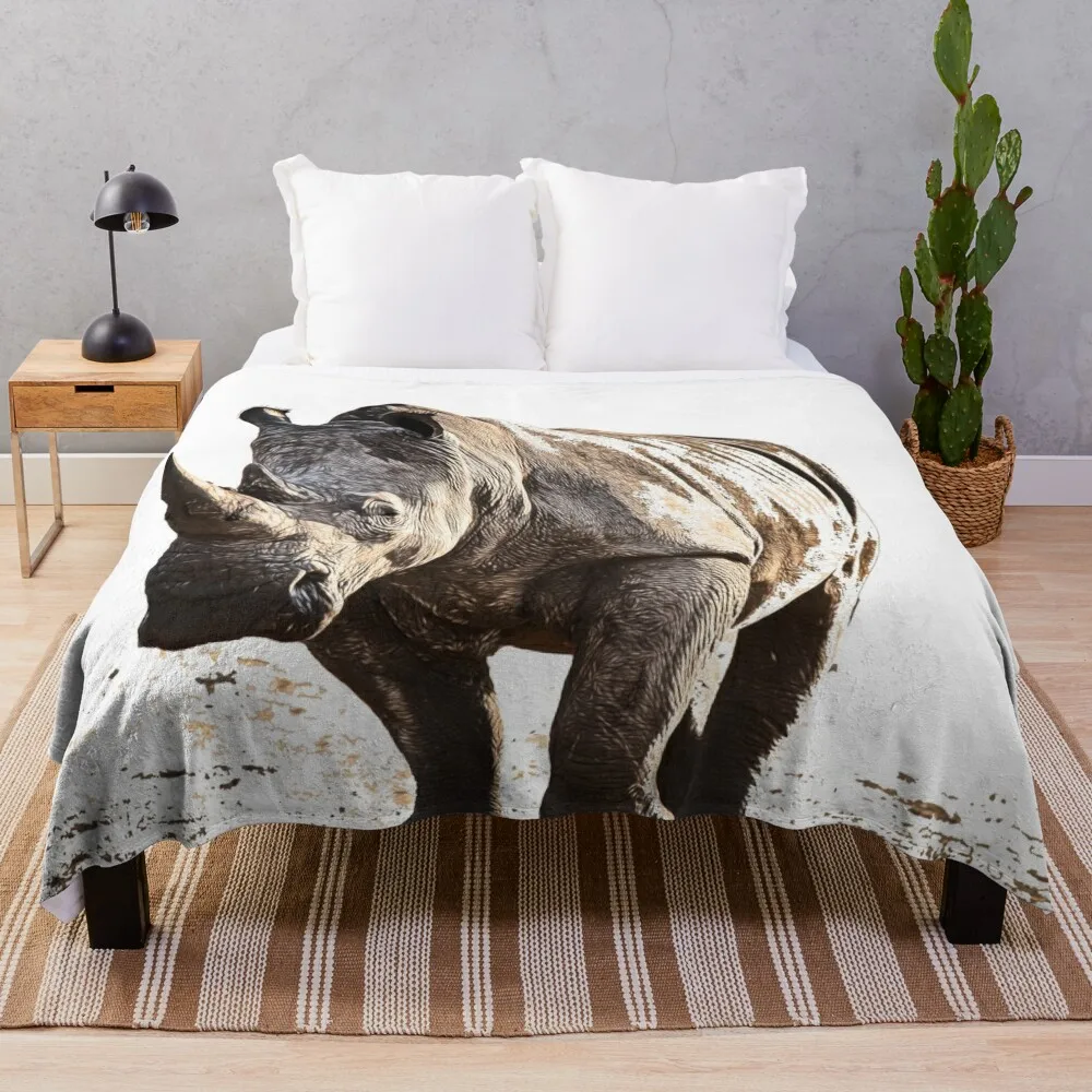 Rhino Throw Blanket blankets for winter Blankets For Sofas Luxury Throw Blanket