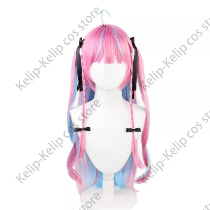 Anime Virtual YouTuber Uploader Minato Aqua Cosplay Costume Hololive Pink Sweater School Uniform Woman Sexy Kawaii Campus Suit