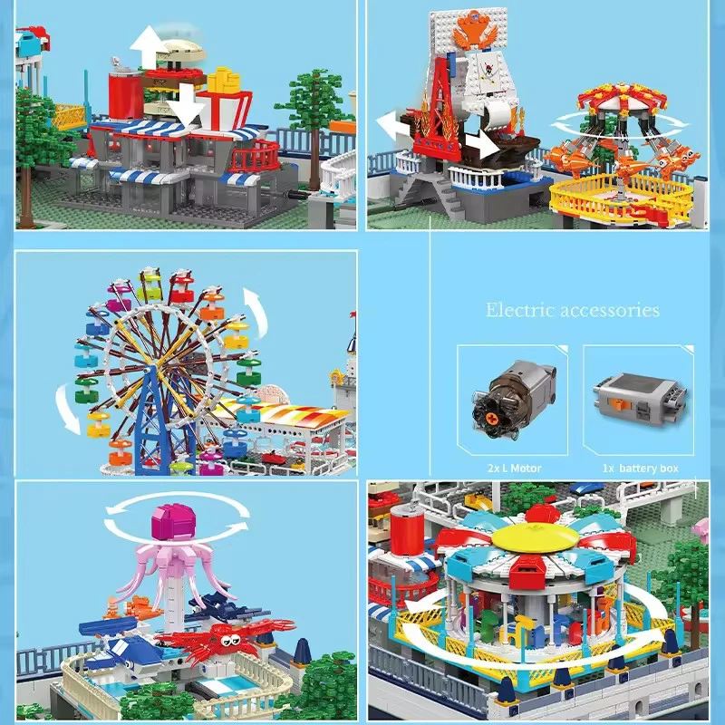 

Display-worthy Mould King 11022 Amusement Park Building Block High Difficulty Giant Puzzle Model Assembly Creative Birthday Gift