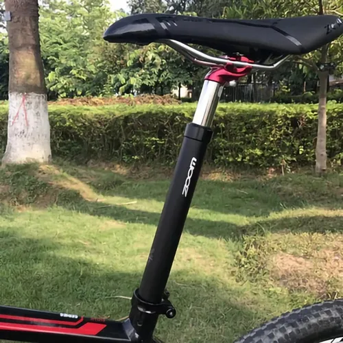 Imagen 1 del producto Zoom Mtb bicicleta suspensión tija de sillín amortiguador tija de sillín de bicicleta cuentagotas tubo de tope de choque de aluminio con cuña Adptper 27,2 31,6mm
