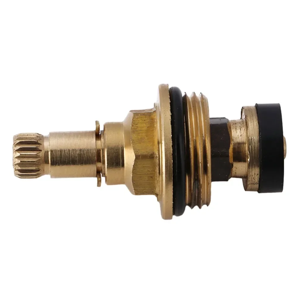 Brass Slow Opening Spool Faucet Hot And Cold Water Spool With Rubber Retaining Gasket G1/2 20 Tooth Opening Valve Core