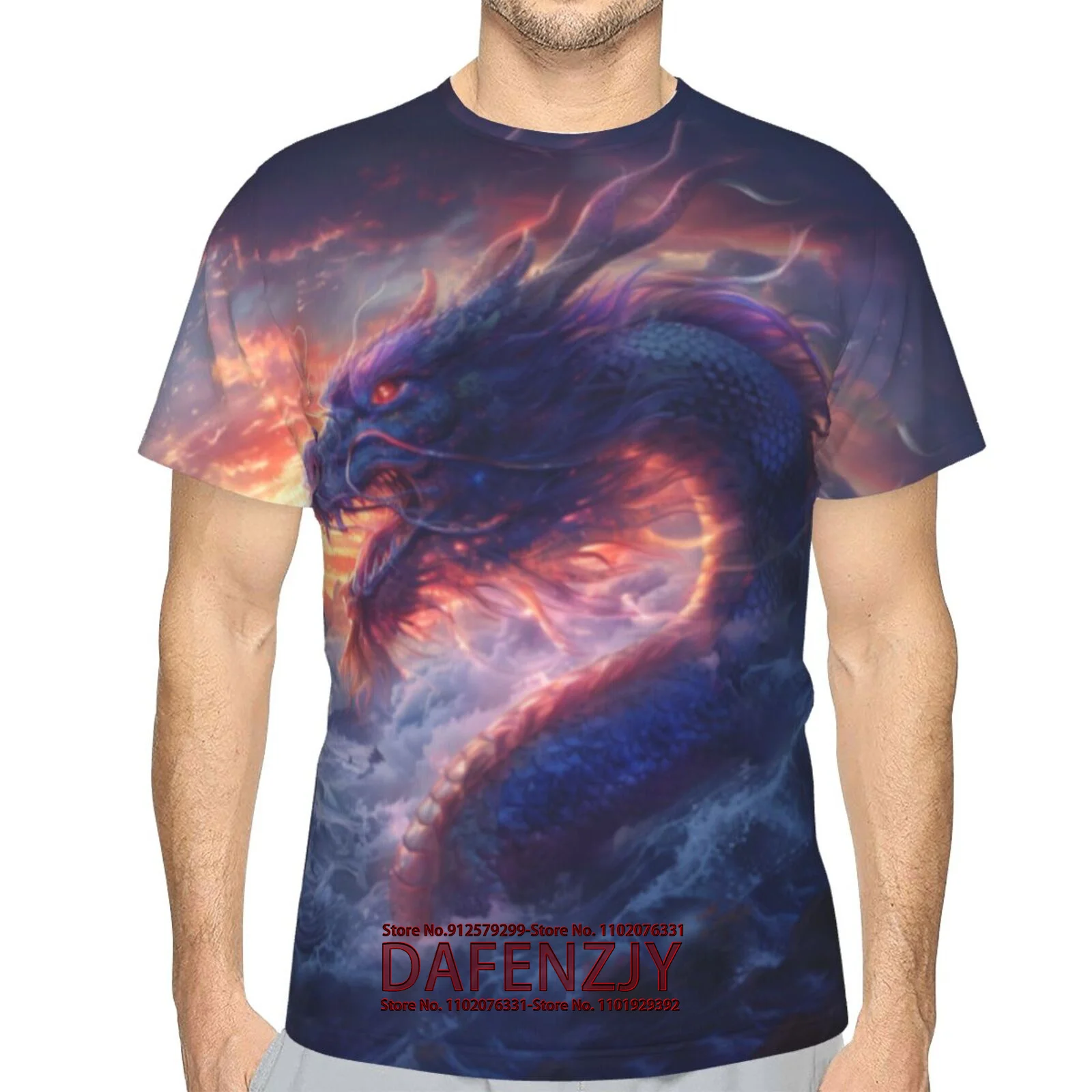 Wolf T Shirt For Men Vintage Animal Print Short Sleeve Top 3D Casual Street Man's T-shirt Tee Shirt