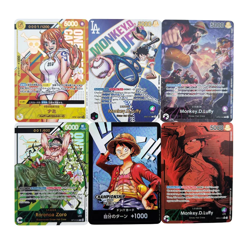 أنيمي بطاقة قطعة واحدة OPCG نامي القرد D لوفي رورونوا زورو لعبة ببطاقات ورقية دون هواية المقتنيات لعبة أنيمي جمع بطاقات