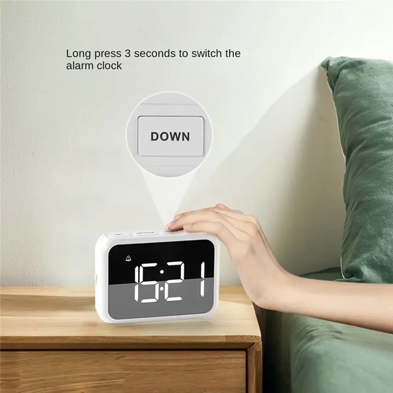AA81-Digital Alarm Clock For Bedroom,Three Brightness Dimmer, Temperature,Snooze,Adjustable Alarm Volume,Bedside Clocks