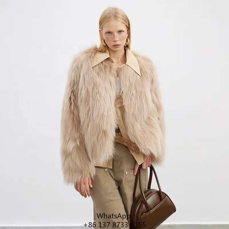 Wholesale High Quality Temperament Fox Belly Hair Series Women's Coat