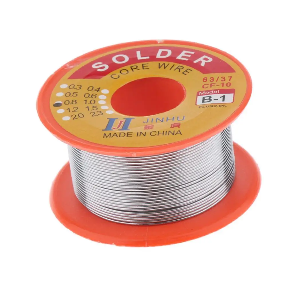 Noyau de colophane de fil à souder, outil de soudage de fer à flux 2%, diamètre de 0.8mm, électrique et électronique, rouleau de fil à souder bricolage, 18 fils à souder