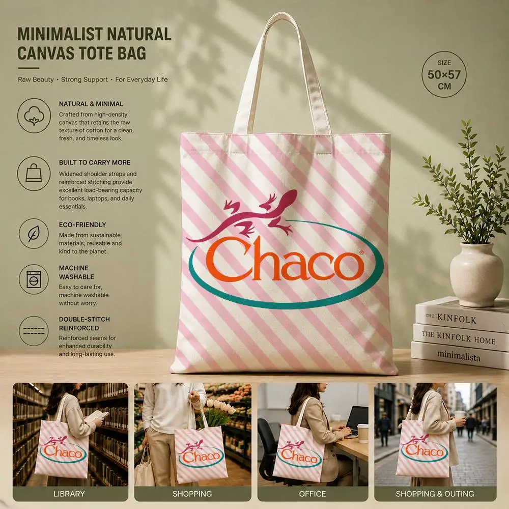 Bolsas de Armazenamento Marca C-Chaco em Algodão Ecológico, Leves e Dobráveis para Viagens, Trabalho, Compras, Praia e Academia