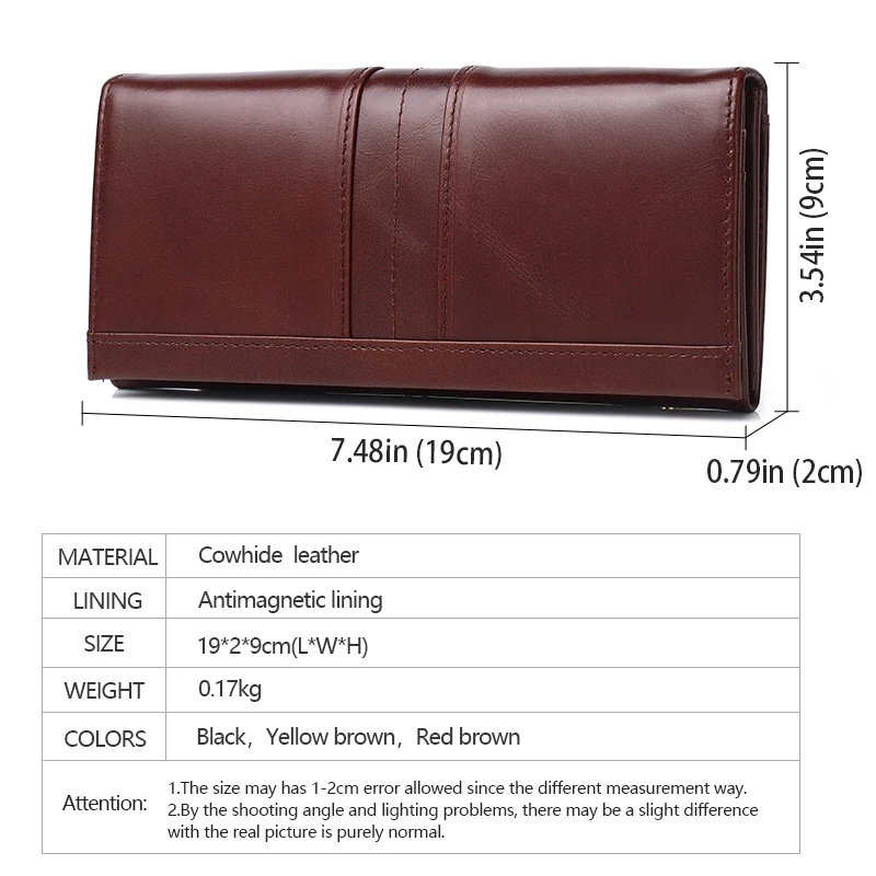 SCHLATUM Women Leather  Wallet Long Multifunction  Business Card Holder Purse Brand Fashion Female Purse