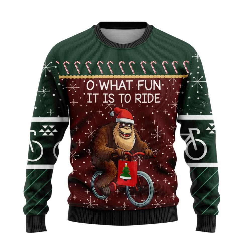 سترة عيد الميلاد القبيحة المريحة للرجال والنساء، ملابس عاشق الموضة، بلوزات دافئة، سترة الشمبانزي